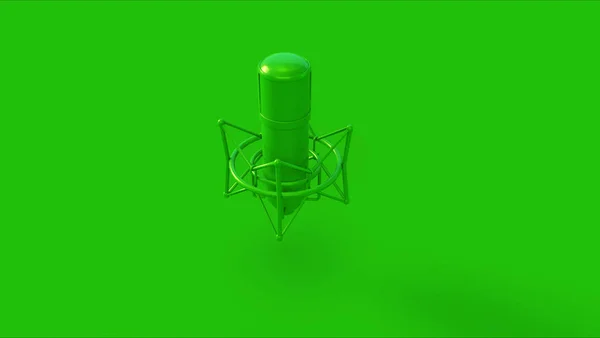 Microphone Vert Illustration Rendu — Photo