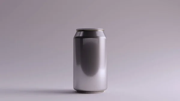 Silver Drinks Can Beverage Illusztráció Render — Stock Fotó