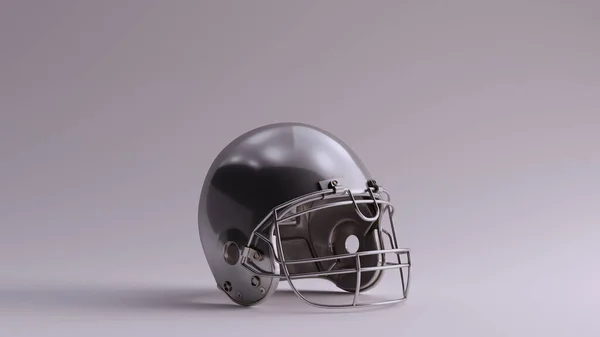 银色美式足球头盔 — 图库照片