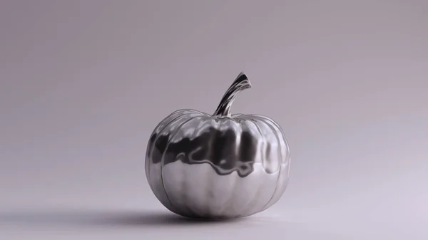 Silver Pumpkin Gourd Illustration Render — Stok Foto