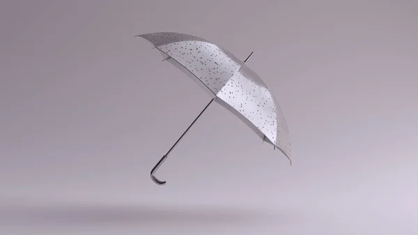 Guarda Chuva Prata Ilustração Renderização — Fotografia de Stock