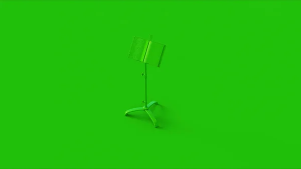 Soporte Partitura Verde Ilustración Render — Foto de Stock