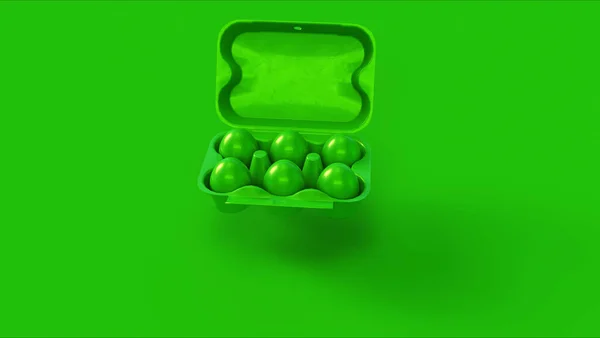 Huevos Verdes Ilustración — Foto de Stock