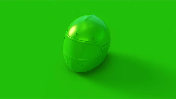 Green Helmet Side View Illustration Render — 스톡 사진