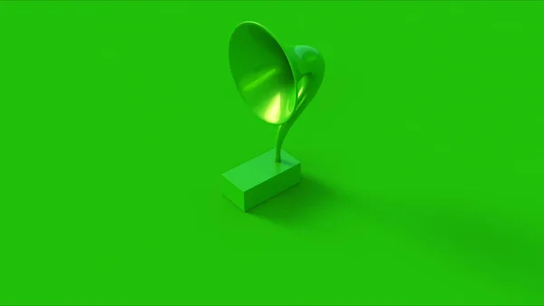 Зелений Цифровий Грамофон Ілюстрація Рендеринг — стокове фото