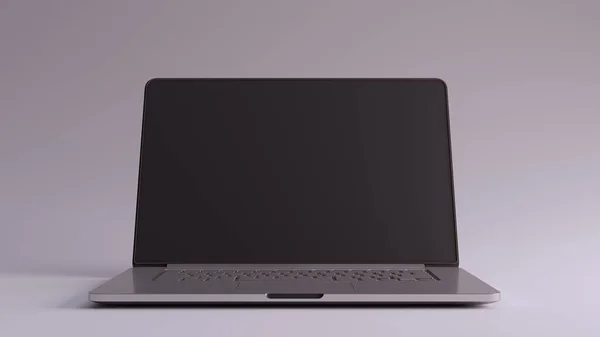Perak Laptop Ilustrasi Render — Stok Foto