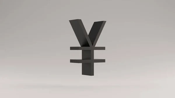 Black Japanese Yen International Sign Illustration Render — стокове фото