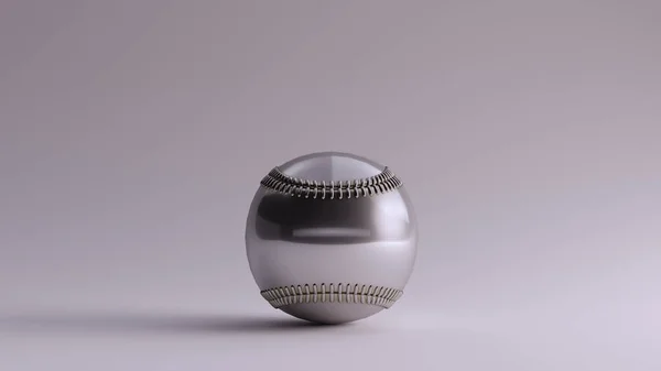 シルバー野球3Dイラスト3Dレンダリング — ストック写真