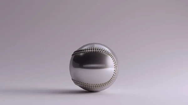 Срібний Бейсбол Ілюстрація Рендеринга — стокове фото