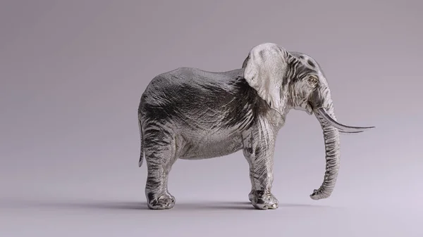 Grande Prata Elefante Ilustração Render — Fotografia de Stock