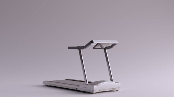 Silver Treadmill Running Machine 3d illustration 3d render
