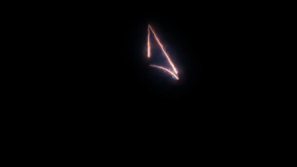 神奇的火光闪耀的巫师标记几何对称线三角形3D说明3D渲染3D动画 — 图库视频影像