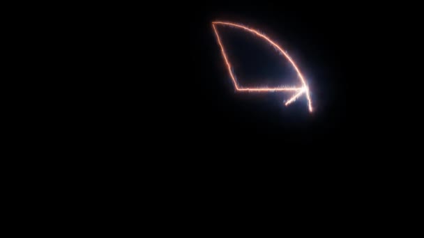 Sihirli Ateşli Parlayan Büyücüler Geometrik Sembolleri Şaretliyor Çember Yıldız Görüntü — Stok video