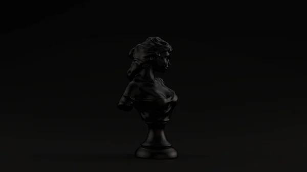 Черная Женщина Бюст Скульптура Иллюстрация Рендеринг — стоковое фото