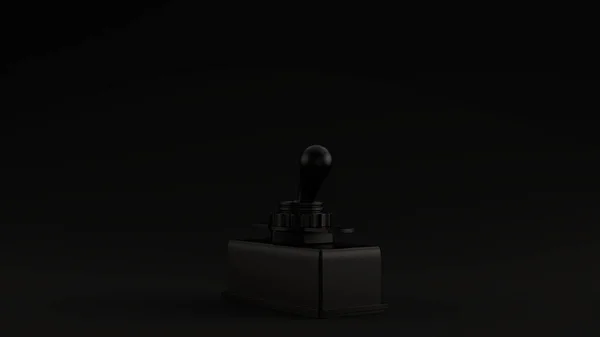Μαύρος Διακόπτης Κουμπιού Απεικόνιση Απόδοση — Φωτογραφία Αρχείου