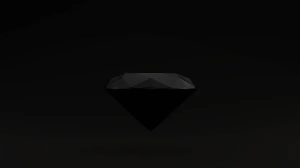 Fekete Gyémánt Illusztráció Render — Stock Fotó