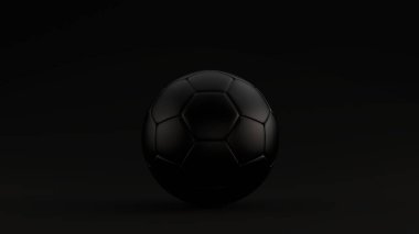 Siyah Futbol 3d illüstrasyon 3d render