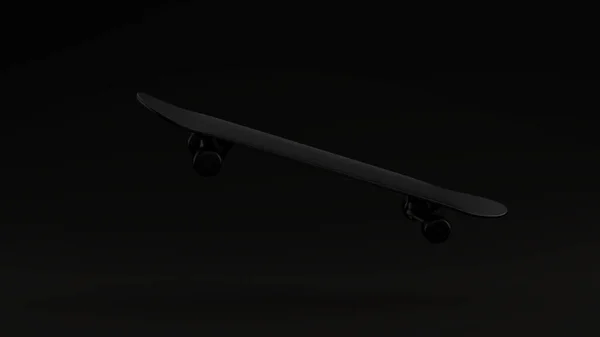 Black Skateboard Illustration Render — Stok Foto