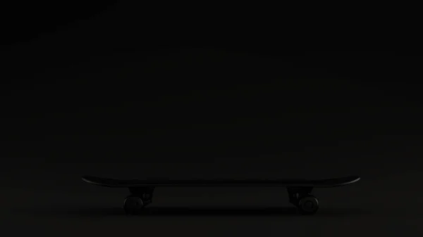 Skate Preto Ilustração Render — Fotografia de Stock