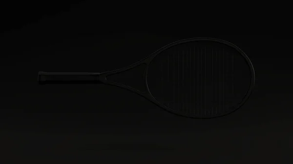 Svart Tennisracket Illustration Render — Stockfoto