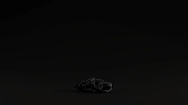 Black Cat Black Background Иллюстрация Рендеринг — стоковое фото