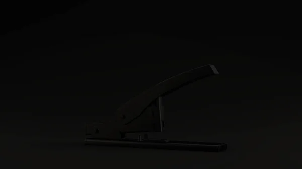 Black Office Stapler Black Background Illustration Render — Stok Foto