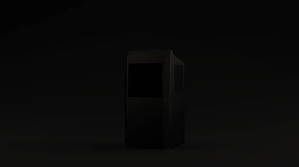 Black Office Server Room Cooler Black Háttér Illusztráció Render — Stock Fotó