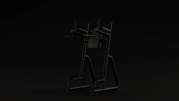 Siyah Bacak Yükseltme Makinesi Siyah Arkaplan Görüntü — Stok fotoğraf