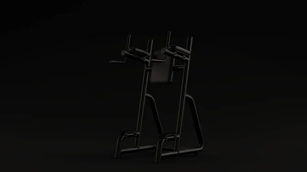 Black Leg Raise Machine Black Background Illustration Render — Stock Photo, Image