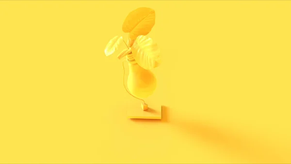 Yellow Cycle Glühbirne Pflanze Illustration Render — Stockfoto