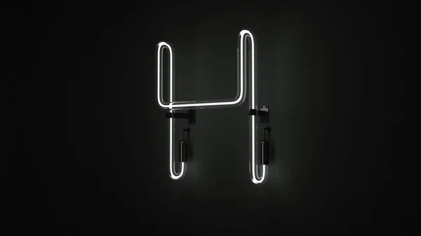 Neon Sign Letter Illustration Render — 图库照片