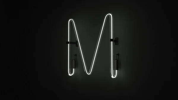 Neon Sign Letter Illustration Rendering — 图库照片