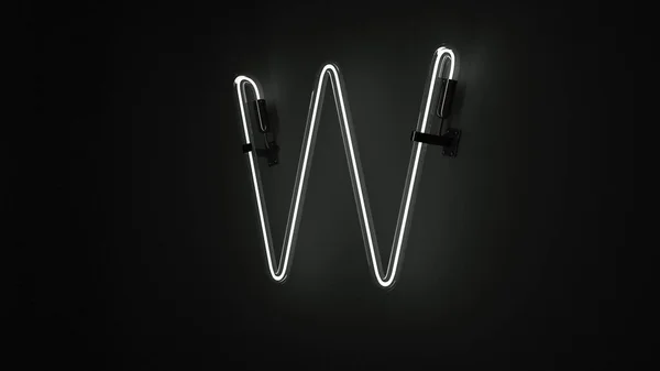 Neon Sign Letter Illustration Rendering — 图库照片