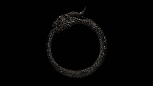 Dusty Old Iron Dragon Bracelet Illustration Render — Stok Foto