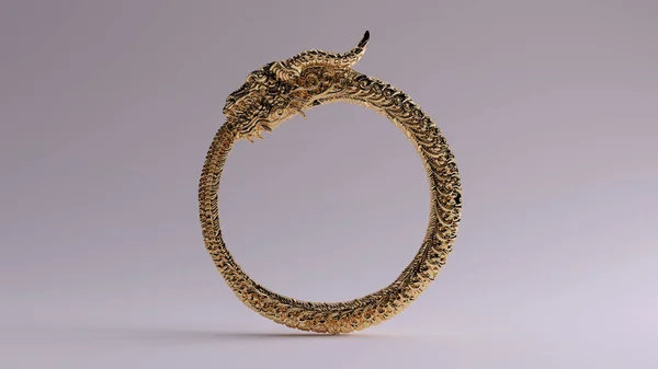 Gouden Dragon Armband Illustratie Render — Stockfoto