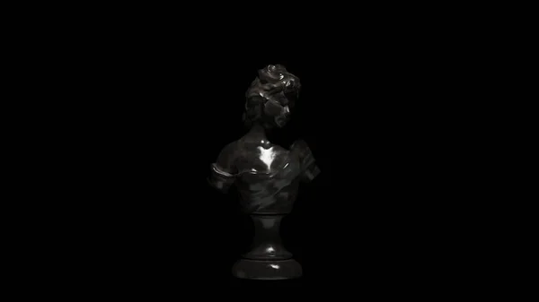 Dame Buste Sculpture Fer Poussiéreux Illustration Rendu — Photo