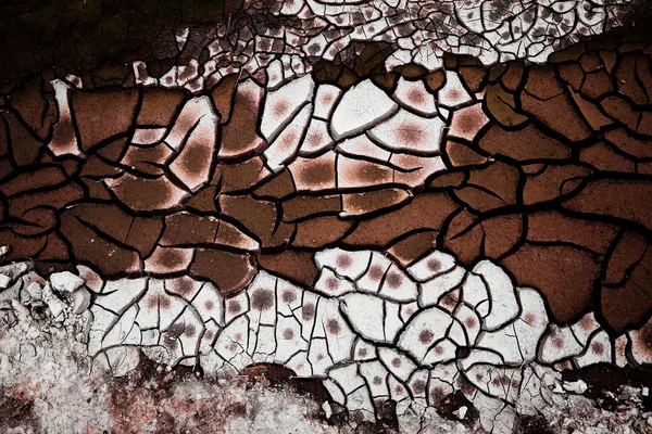 Cracked Earth Texture Clay Red Crack — Stock Photo, Image