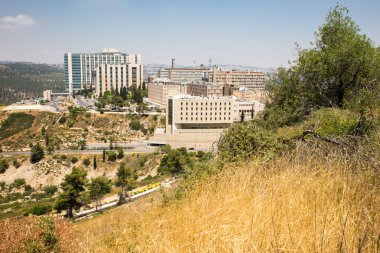 Hadassah Tıp Merkezi hastane binaları, Kudüs Ein Karem, İsrail.
