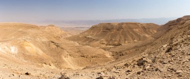 Çöl dağlar Vadi Manzaralı, doğa seyahat İsrail.