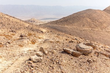 Çöl dağlar Vadi Manzaralı, doğa seyahat İsrail.