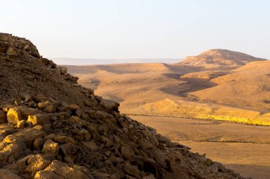 Mount Arif Zirvesi Kanyon görünümü, Güney İsrail manzara.