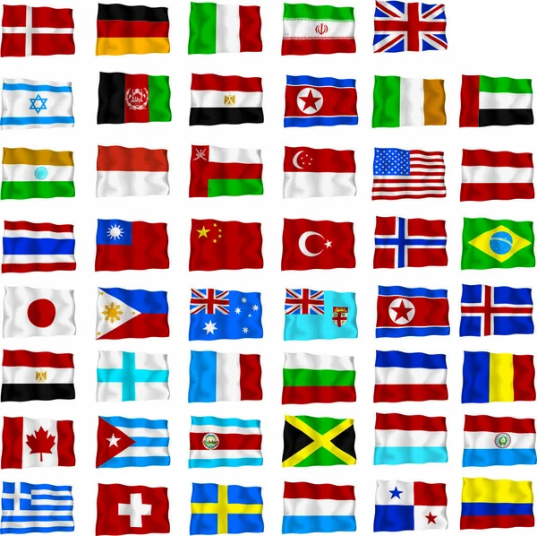 Flagga, flaggor, land, symbol — Stock vektor