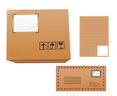 kutusu, bir mektup, bir levha kayıt için