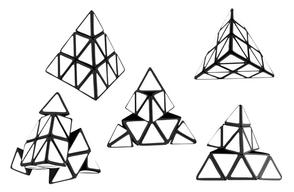 Piramide bianca, Rubik — Vettoriale Stock