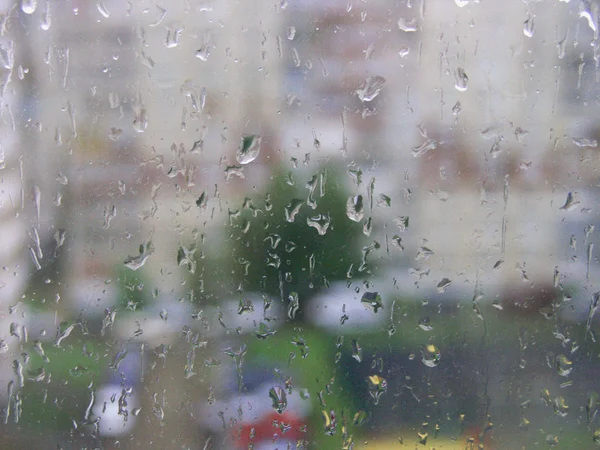 Rain drops on glass — Stock Photo, Image