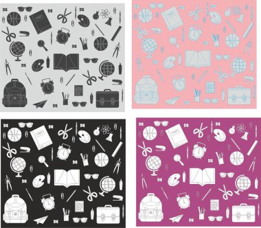 okul malzemeleri ile sorunsuz doku