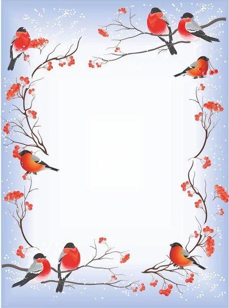 Noel kartı bullfinches dağ kül yüzyıl Tarih