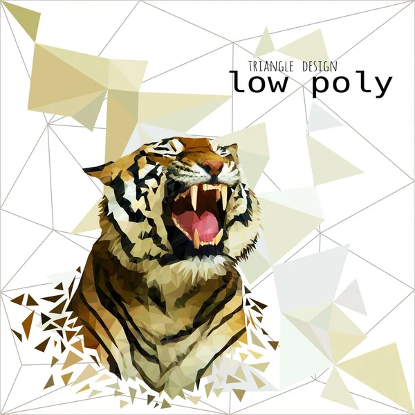 Tigre poly bas — Image vectorielle