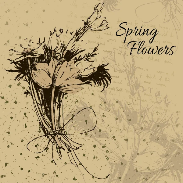 Bouquet de fleurs de printemps — Image vectorielle