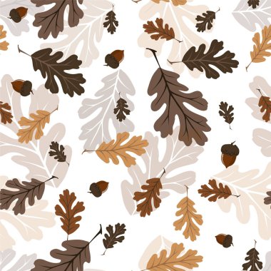 Yaprakları orman desen beyaz arka plan üzerinde sorunsuz